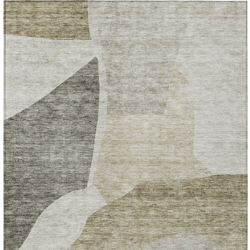 HomeRoots Abstract Transitional Rectangle Outdoor Rug