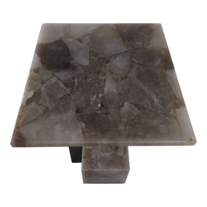 Metal Accent Table Modern Geometric Base Sleek Contemporary Design