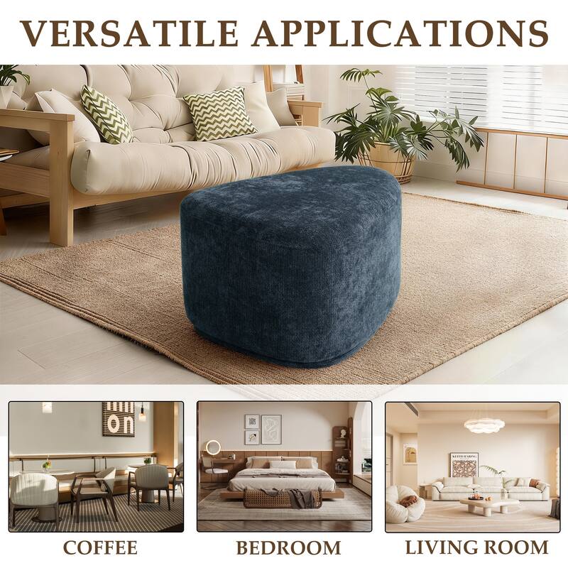 Modern Triangular Upholstered Accent Ottoman