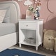 preview thumbnail 10 of 18, Wooden Kids Nightstand with One Drawer and One Shelf