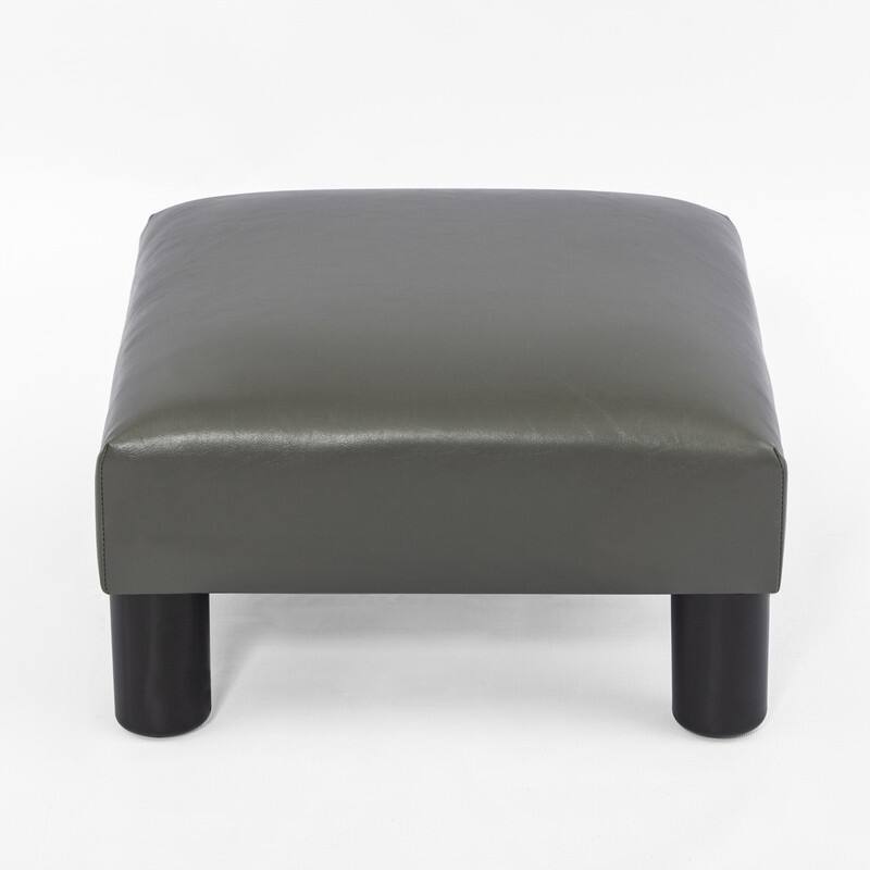 Adeco Small Ottoman Upholstered Footrest Pet Steps Dog Stairs Stool