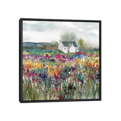 iCanvas "Wildflower Cottage" by Carol Robinson Framed Canvas Print