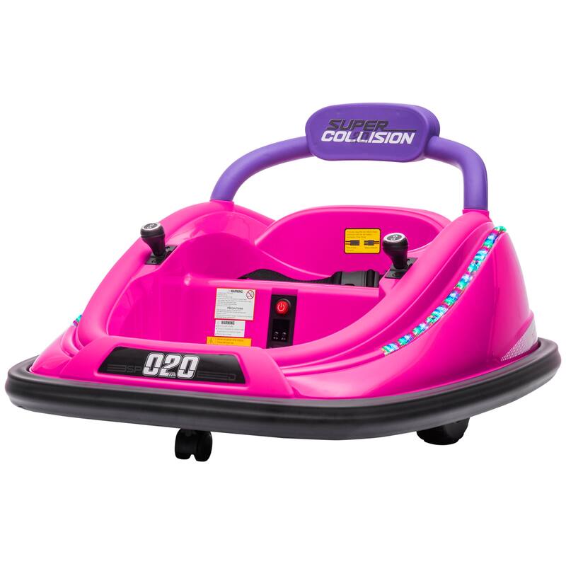 Electric Ride-On Bumper Car for Kids with Remote Control, Music & Full Rotation