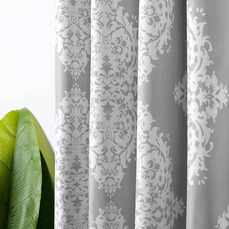 DriftAway Asher Medallion European Floral Blackout Lined Curtain 2 Panels