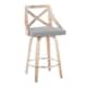 Option Light Grey Fabric/White Washed Wood/Chrome