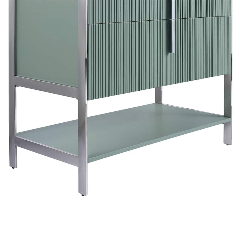 Fine Fixtures Serenity Modern Bathroom Vanity with Black Sintered Stone Top