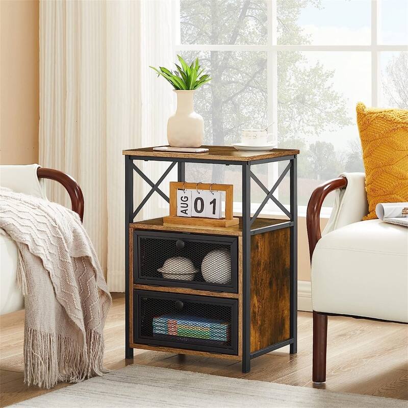 odern Night Stand with Storage Space