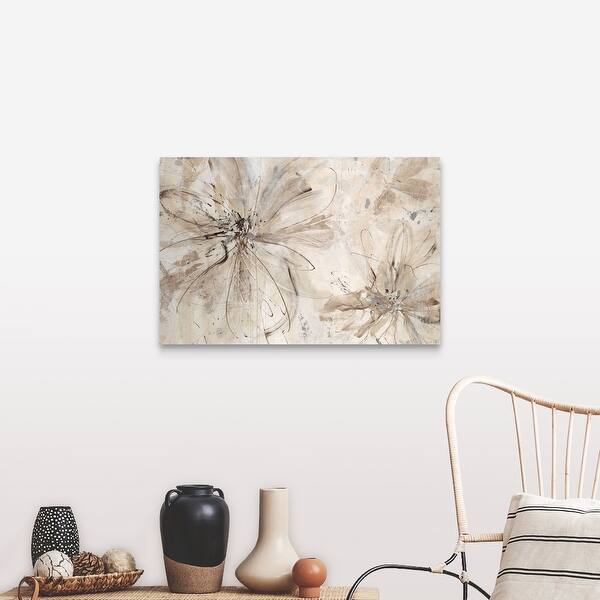 slide 2 of 6, "Milk and Honey Floral" Canvas Wall Art 36" x 24"