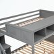 preview thumbnail 4 of 40, Twin over Full Bunk Bed with Shelfs, Storage Staircase and 2 Drawers