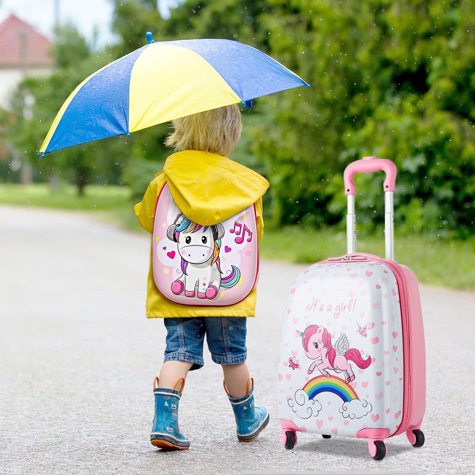 2 piece kids luggage travel set sales