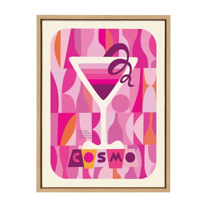 Kate and Laurel Sylvie MCM Cosmo Framed Canvas by Rachel Lee