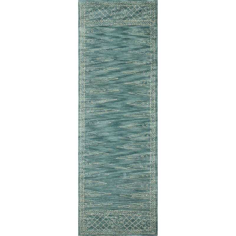 Bashian Hand-tufted Eloise Teal Rug