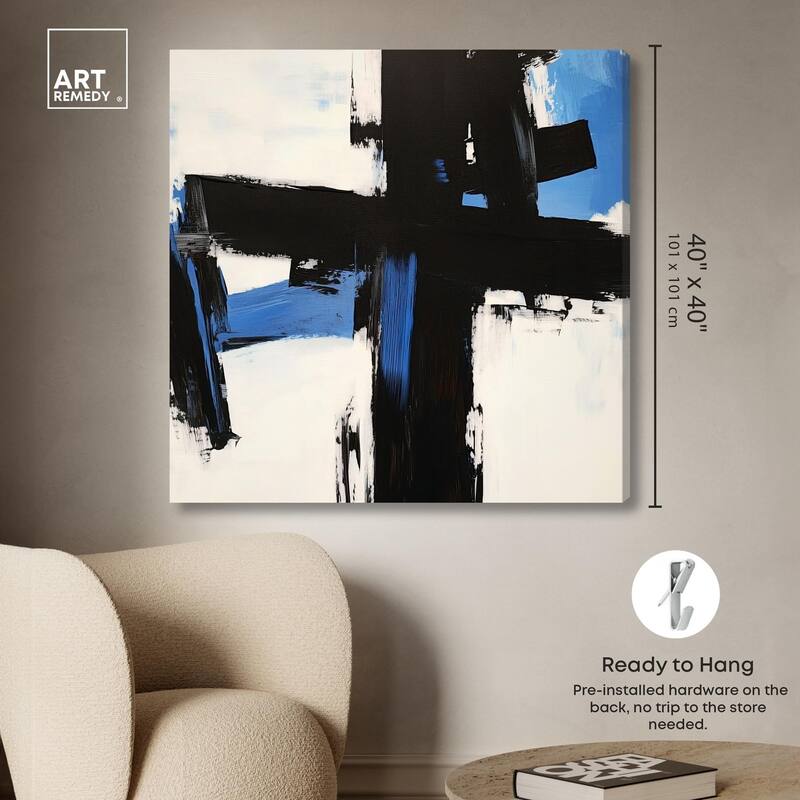 Blue Streak II Canvas by Art Remedy, Gallery Wrapped