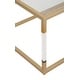 preview thumbnail 14 of 14, Gold Metal Living Room Coffee Table with Clear Glass Top and Acrylic Legs