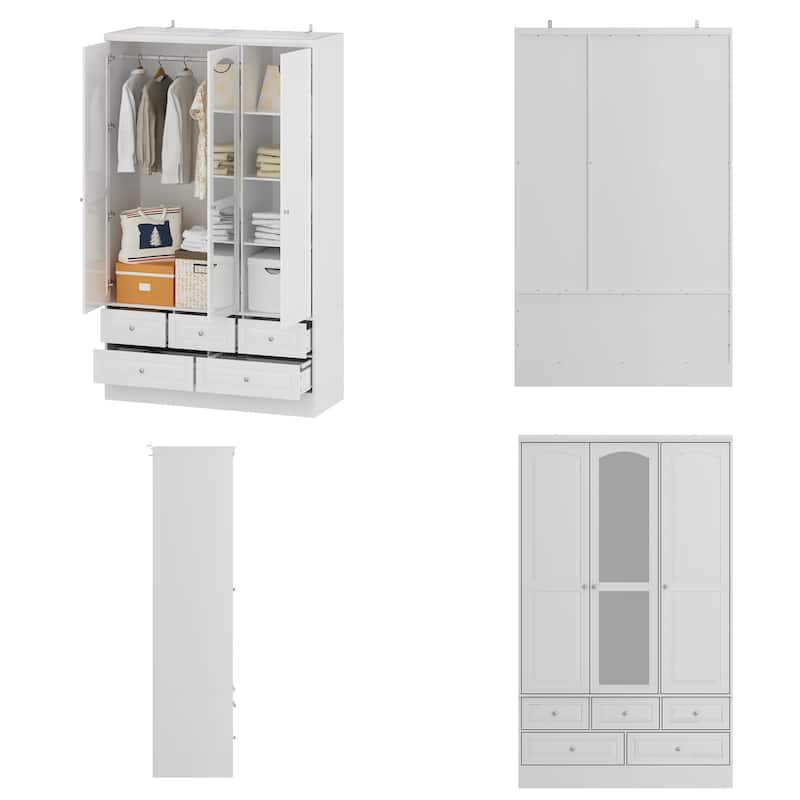 Tranquil Vista Dual Wardrobe Classic Storage Modular Cloest Armoires