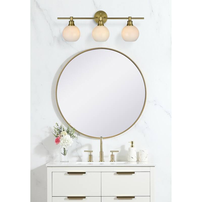 Elegant Lighting Collier 3 Light 28" Wide Bathroom Vanity Light with