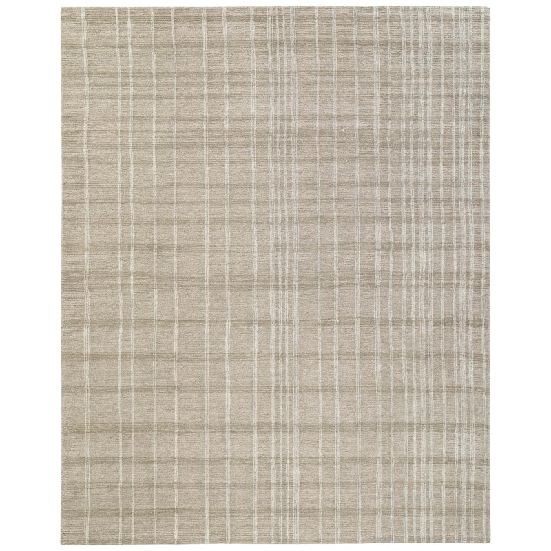 Terra by Obeetee Jaipur Grid Rug - Natural/Diamond - 6' x 9'