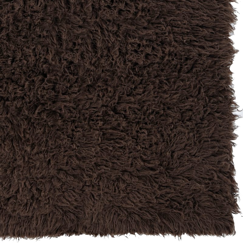 Linon Flokati Super Heavy Cocoa Area Rug (9' x 12') - 9' x 12'