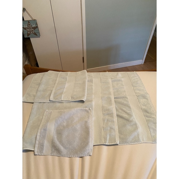 Madison Park Signature Melange 100-Percent Turkish Cotton Intermingle  Jacquard 6 Piece Towel Set - Bed Bath & Beyond - 27314839