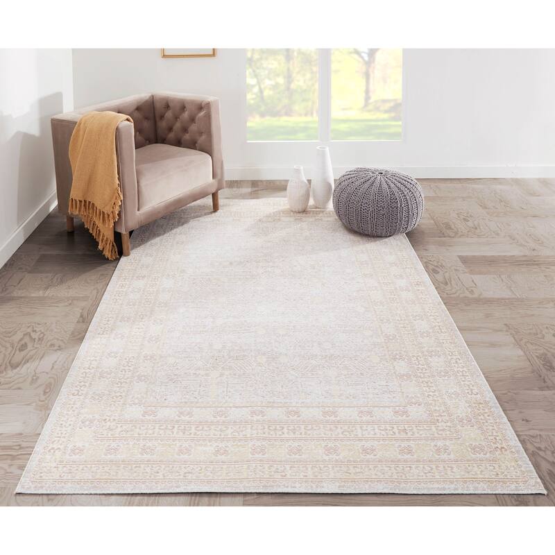 ECARPETGALLERY Machine Woven Valeria Grey Area Rug