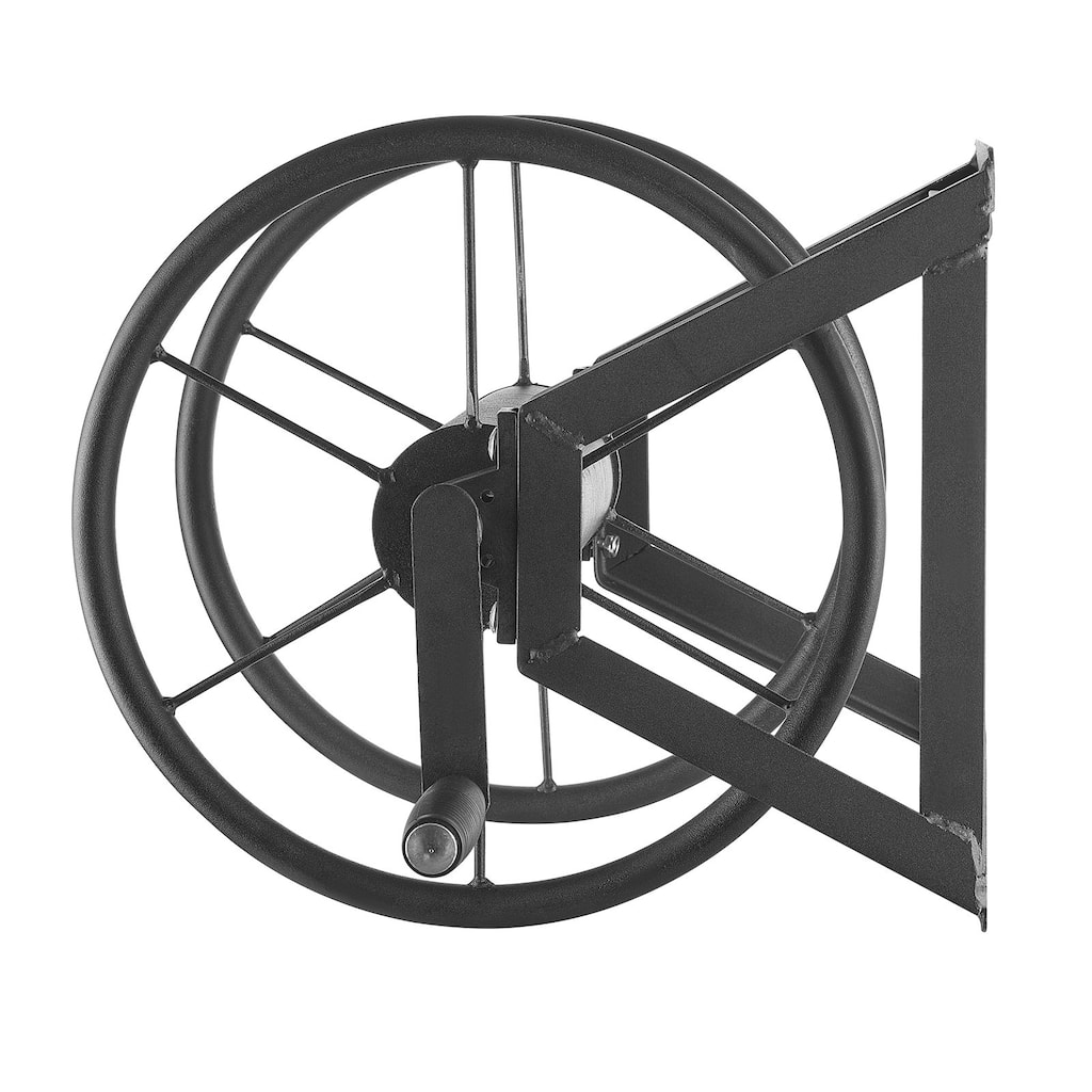 Heavy Duty Garden Hose Reel 200ft Wall Mounted Steel Hose Storage - 22.83 x 15.35 x 17.72 inches
