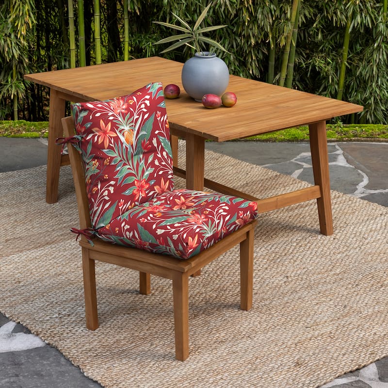 ARDEN earthFIBER Plush Modern Tufted Polyfill Dining Chair Cushion, Set of 2
