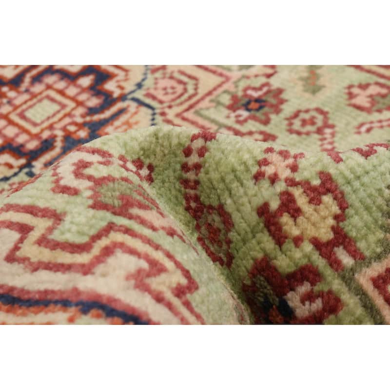 ECARPETGALLERY Hand-knotted Serapi Heritage Light Green Wool Rug - 2'7 x 19'7