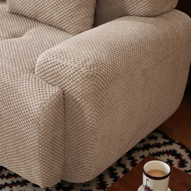 73" Modular Sectional Loveseat, Tufted 2-Seater Cloud Couch with Pillows, Boneless Foam Convertible Sofa for Living Room