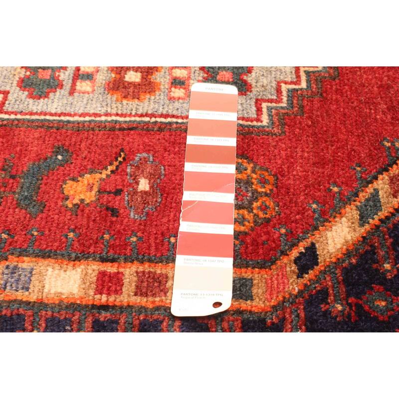 ECARPETGALLERY Hand-knotted Andelz Red Wool Rug - 4'2 x 6'11