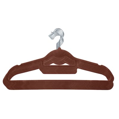 IRIS Non-Slip Clothes Hanger in Brown, Set of 10