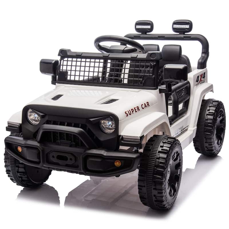 24V Kids Electric Ride-On Car with Remote Control, Ages 3+, 2WD & Bluetooth - White