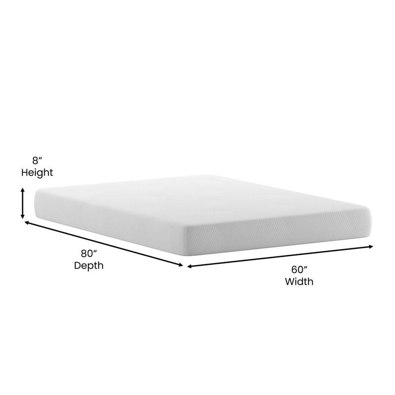 8 Inch Cooling Green Tea Pressure Relieving Memory Foam Mattress in a Box