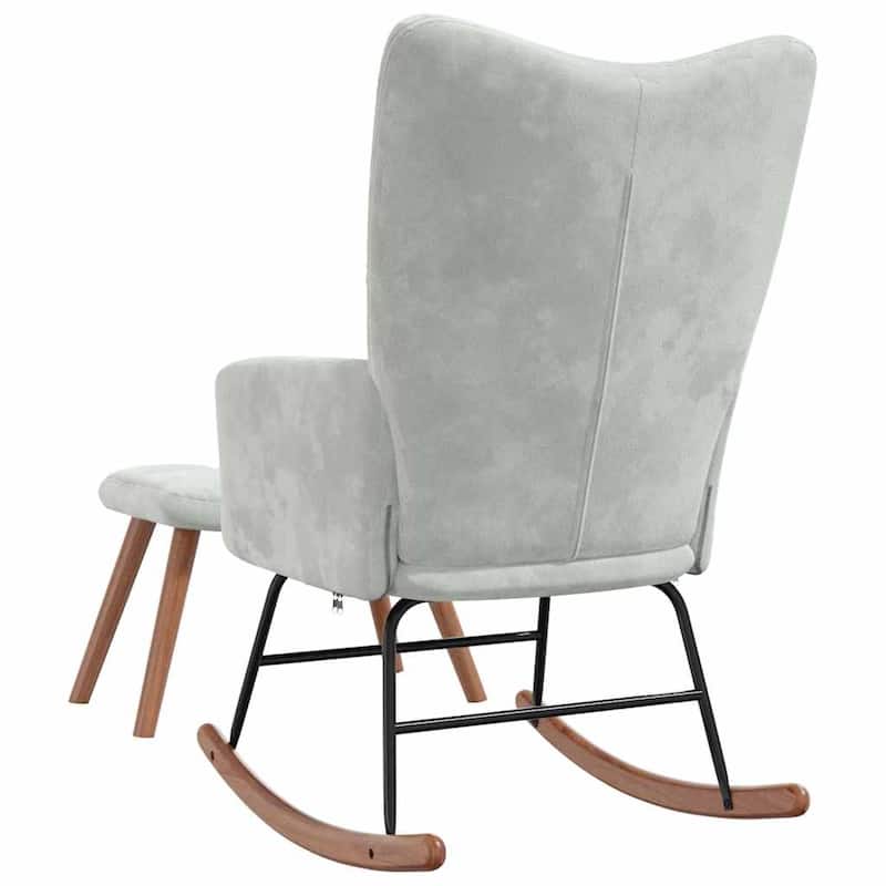 vidaXL Rocking Chair Accent Side Chair Padded Seat for Living Room Velvet