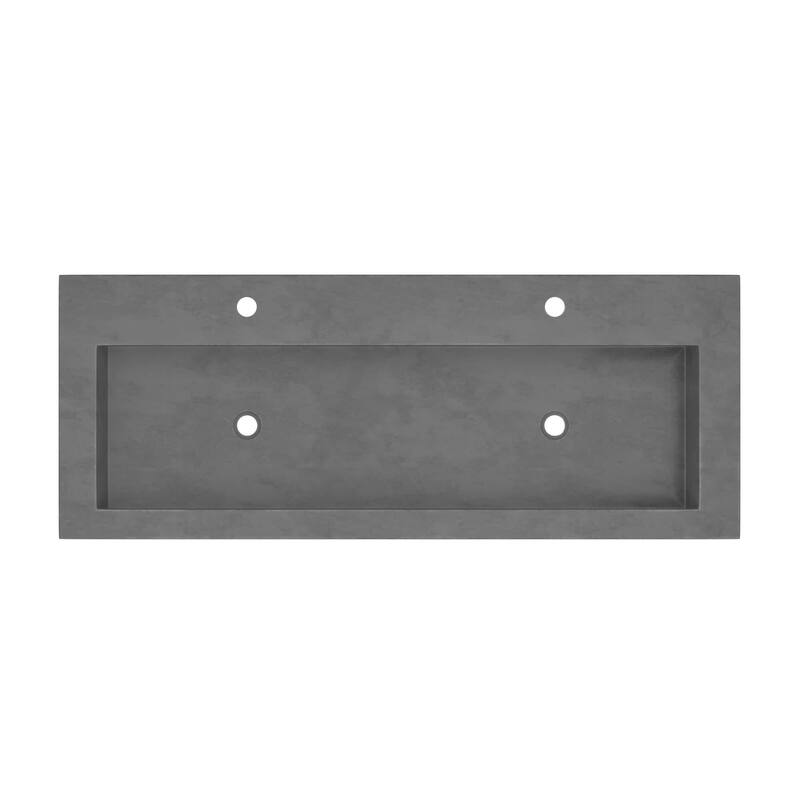 Native Trails Trough 48" NativeStone Drop In Bathroom Sink with 2