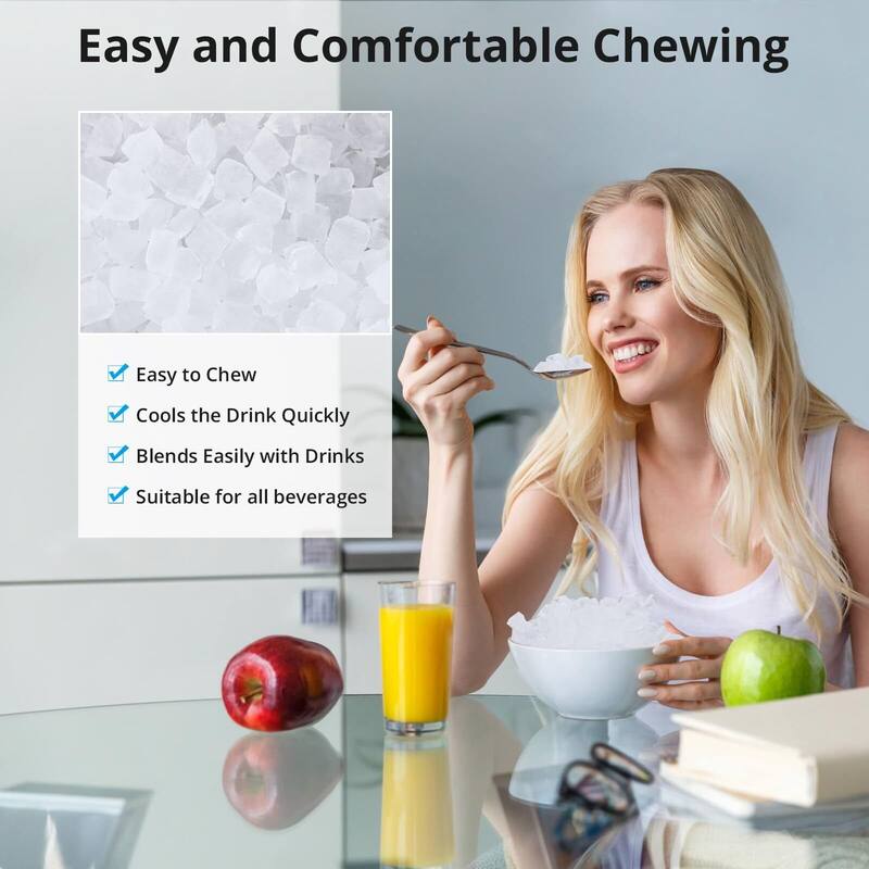 Nugget Ice Maker Countertop Machine with Soft Chewable Ice