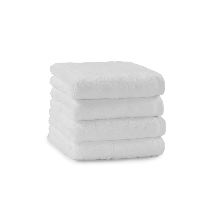 Ecoluxe Organic Washcloth set of 4 - White