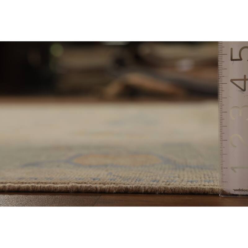 Hand Knotted Oriental 100% Wool Carpet Transitional All-Over Peach Oushak Area Rug - 10' 0'' X 8' 4''