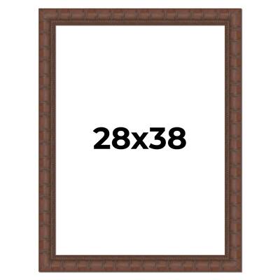 28x38 Frame Pewter Solid Wood Picture Frame Width 1.625 Inches | Interior Frame Depth 0.6875 Inches