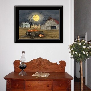 TrendyDecor4U Farmhouse "Spooky Harvest Moon" Framed Print Wall Art by ...