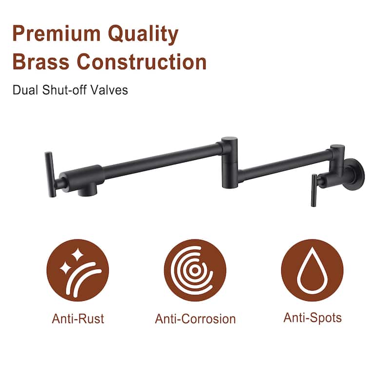 Retro Handles Wall Mount Kitchen Faucet