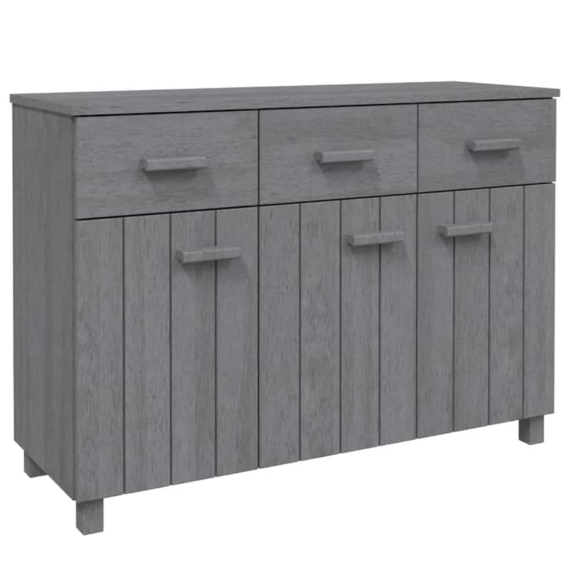vidaXL Sideboard Bar Buffet Console Cabinet with Drawers HAMAR Solid Wood Pine - 44.5" x 15.7" x 31.5"