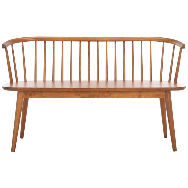 SAFAVIEH Sibyl Farmhouse Solid Wood Spindle Bench - 53"W x 19"D x 31"H