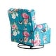 preview thumbnail 63 of 102, 29'' W Pattern Floral Swivel Manual Push Back Recliner Glider Chair