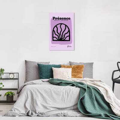Wynwood Studio Canvas Advertising Positive Presence Poster Purple and Light Purple Modern & Contemporary Wall Art Canvas Print