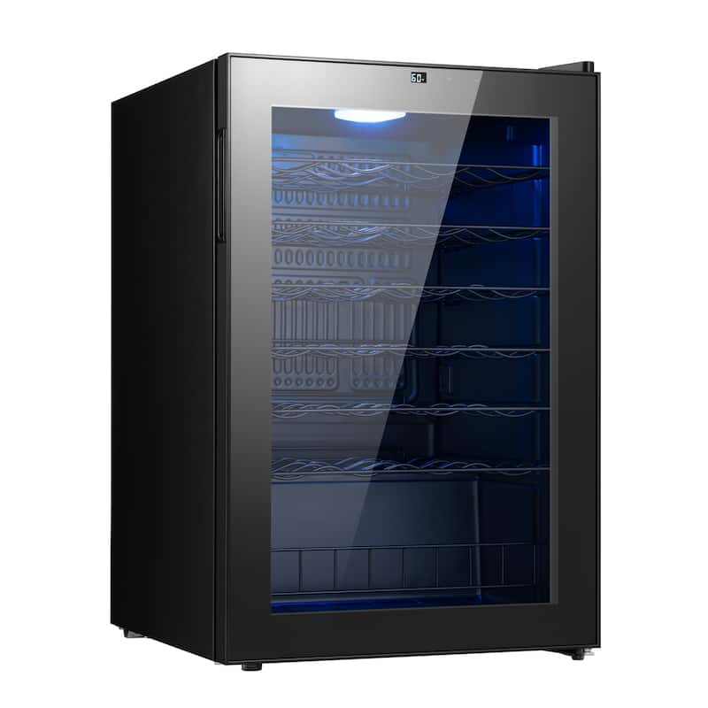 Yeego 46 Bottle Wine/Beverage Fridge, Freestanding, Digital Temperature Control