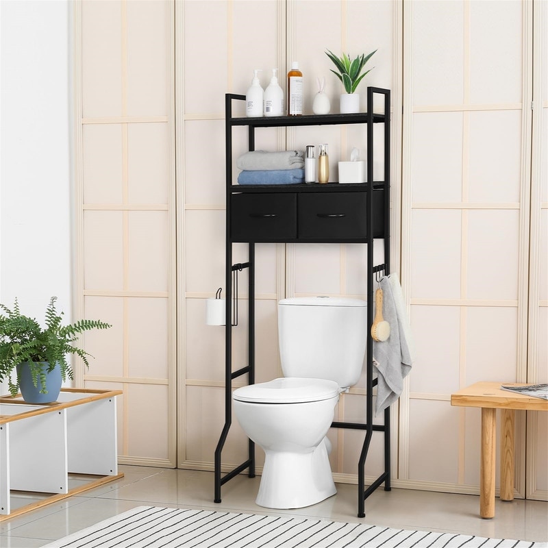 Black above toilet cabinet sales