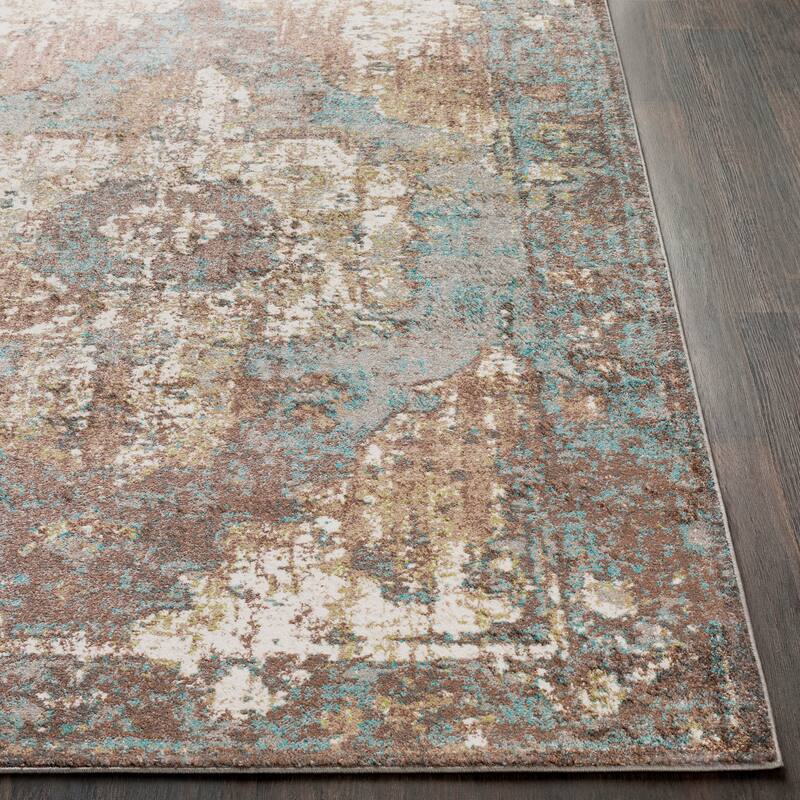 Livabliss Amalia Distressed Medallion Area Rug