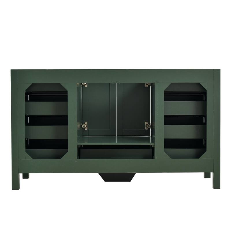 PROOX 60 in. W x 22in.D Freestanding Bath Vanity Engineered Top Single Rectangular Sink