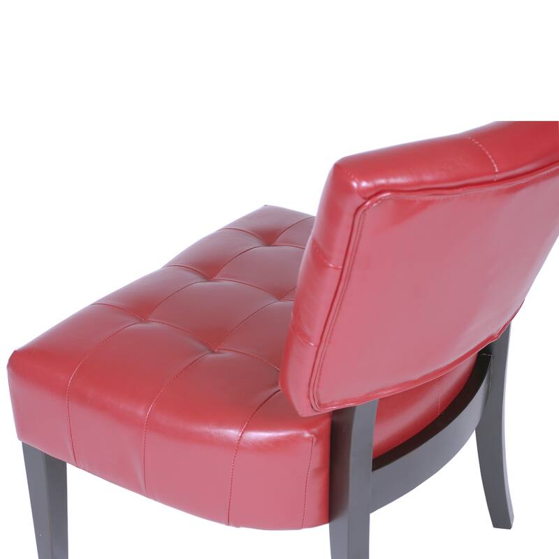 Faux Leather Tufted Accent Chair with Oversized Seating