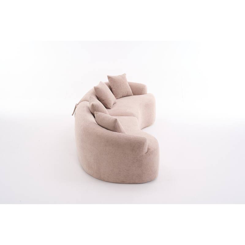 Home Furniture Sleeper 4 Seater Sectional Sofa with 4 Pillows